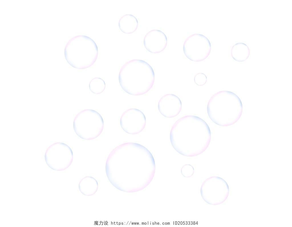 气泡特效组合卡通元素泡泡球PNG素材特效元素